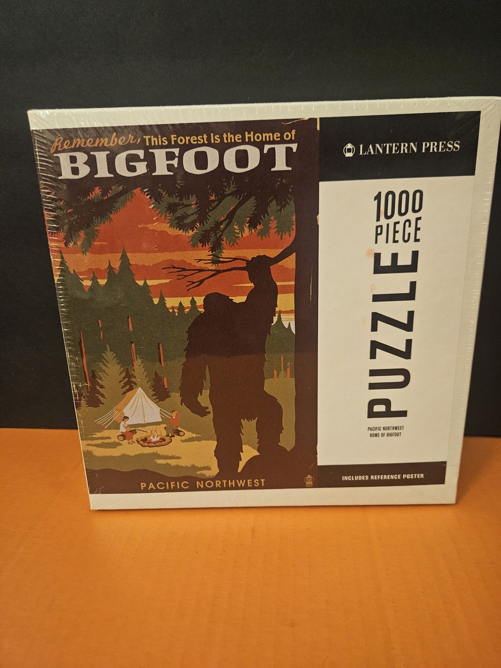 Lantern Press 1000 Piece Jigsaw Puzzle Bigfoot Pacific Northwest "Remember This"